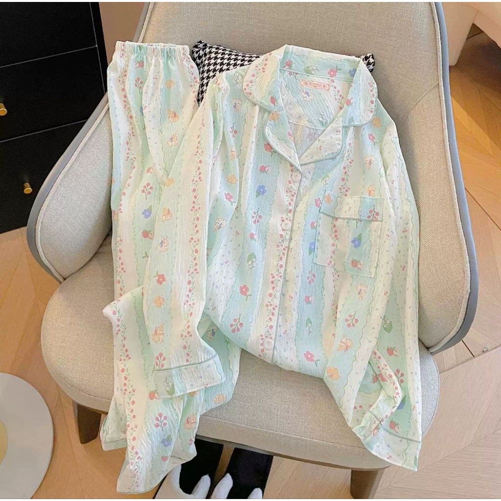 Baju Tidur Wanita Cotton Crinkle Premium Quality