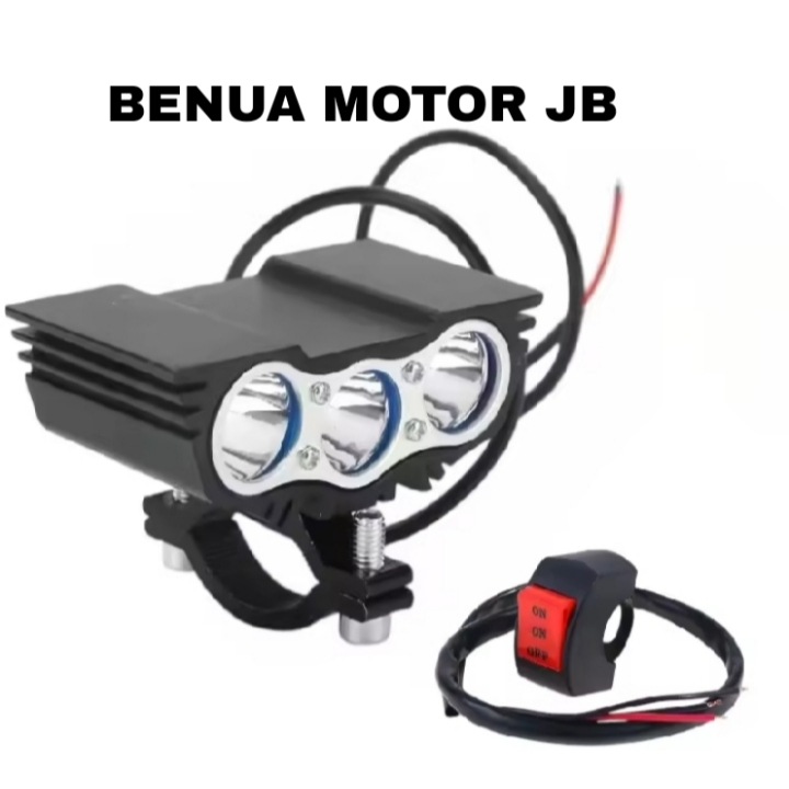 Lampu tembak sorot 3mata owl + saklar 3mode lampu tembak 30watt putih