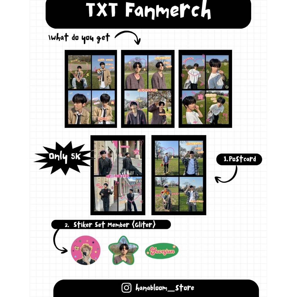 TXT fan merch | postcard