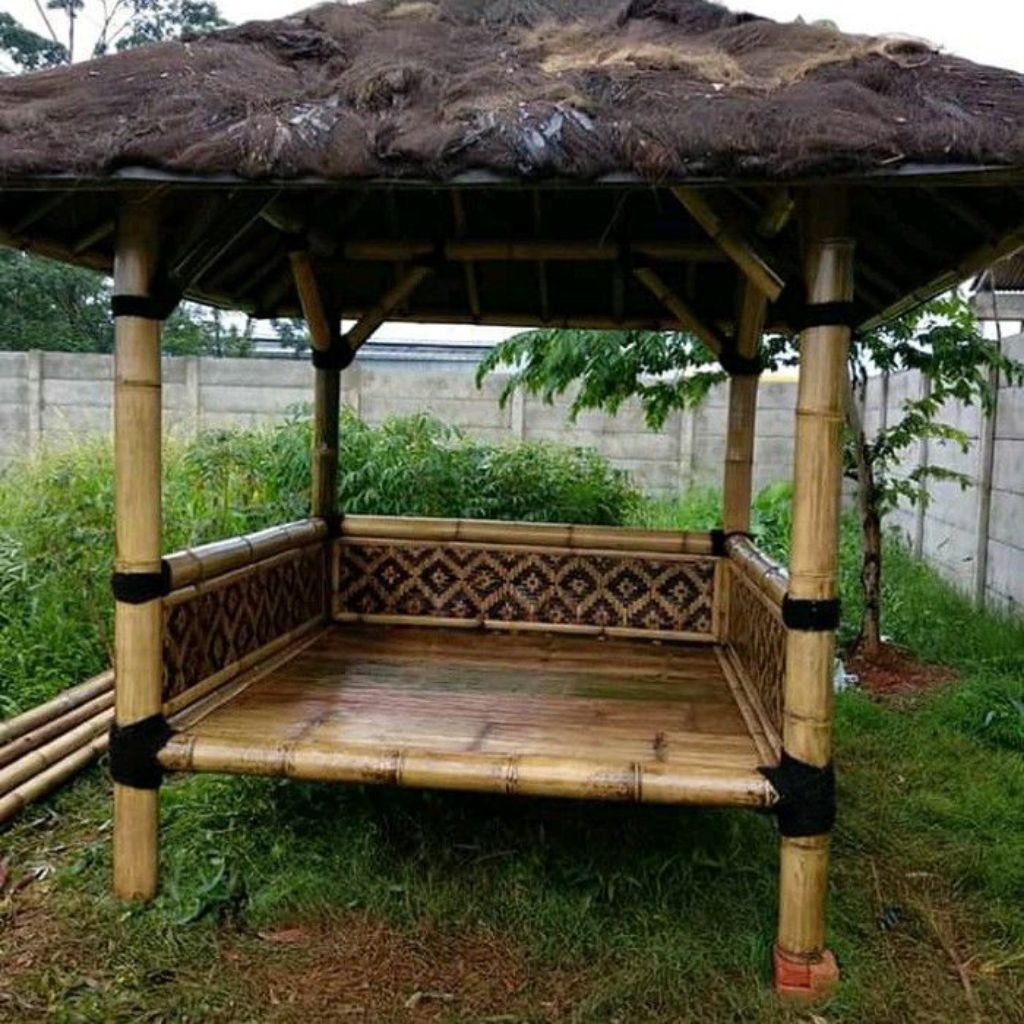 Saung gazebo bambu berbagai macam ukuran - Saung bambu - Saung Gazebo Bambu