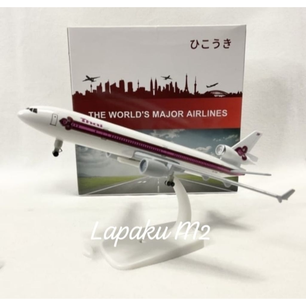Miniatur Pajangan Diecast Pesawat Thailand MD.11