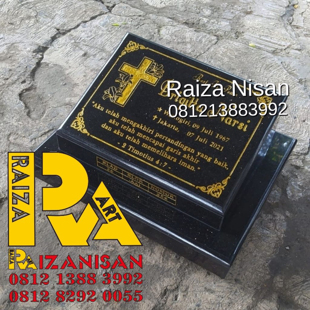 batu nisan kristen marmer granite import