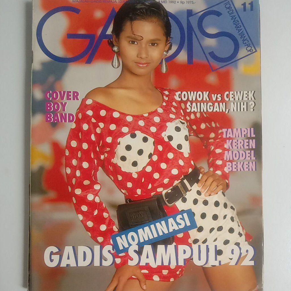 Majalah Gadis Tahun 1992 Cover Maharani Djody Putri