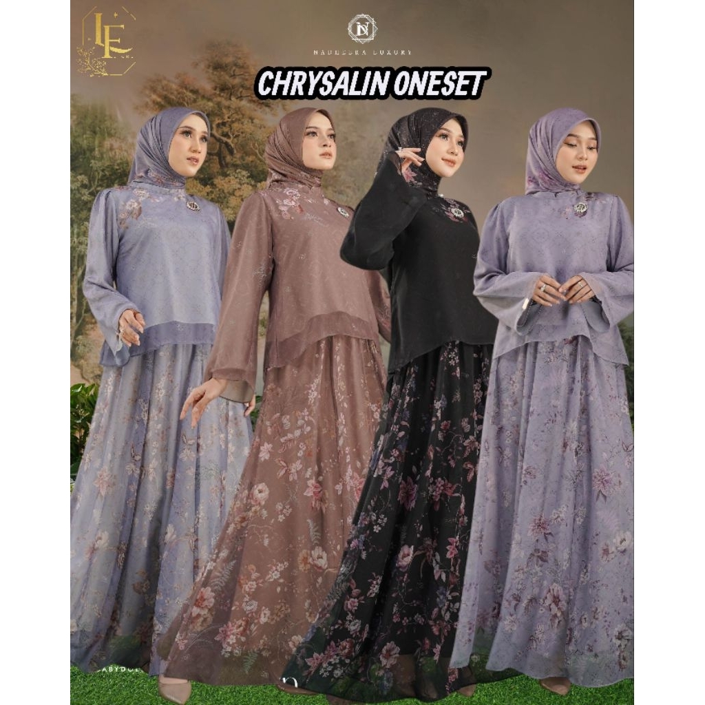 CHRYSALYN SERIES ONESET BY NADHEERA LUXURY | ONESET MEWAH//ONESET KONDANGAN//ONESET MOTIF//OUTFIT LE