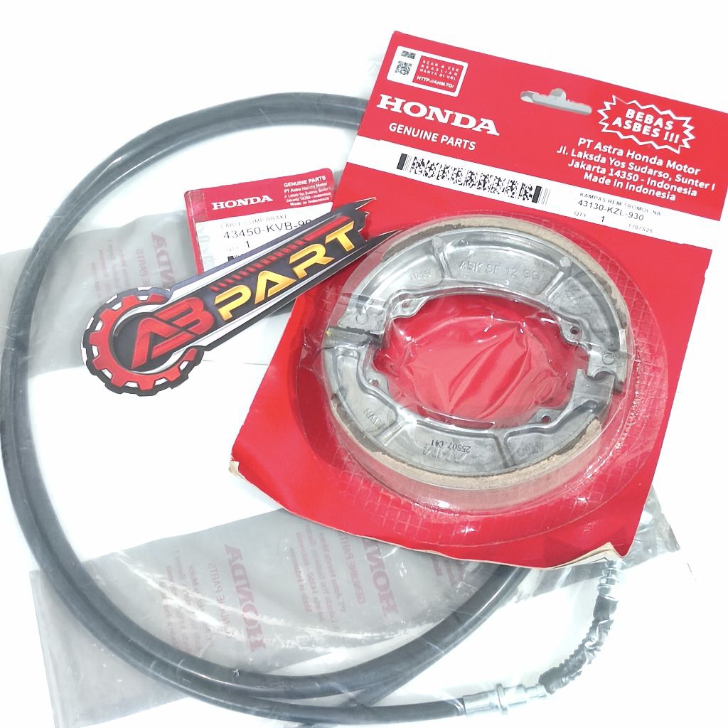 KABEL REM + KAMPAS REM BELAKANG  BEAT FI VARIO FI VARIO 125 SCOOPY KVB