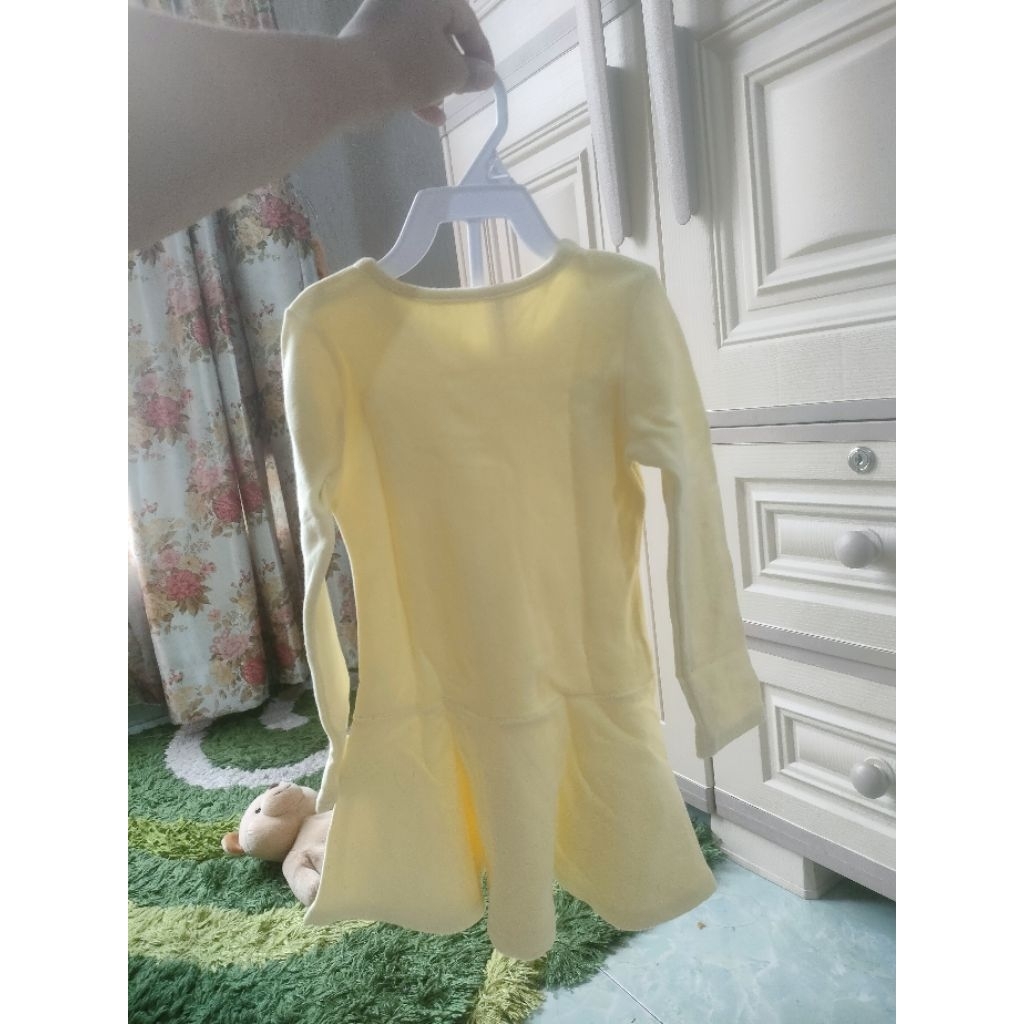 Pernah dipakai -  dress kuning anak 3-4-5 tahun