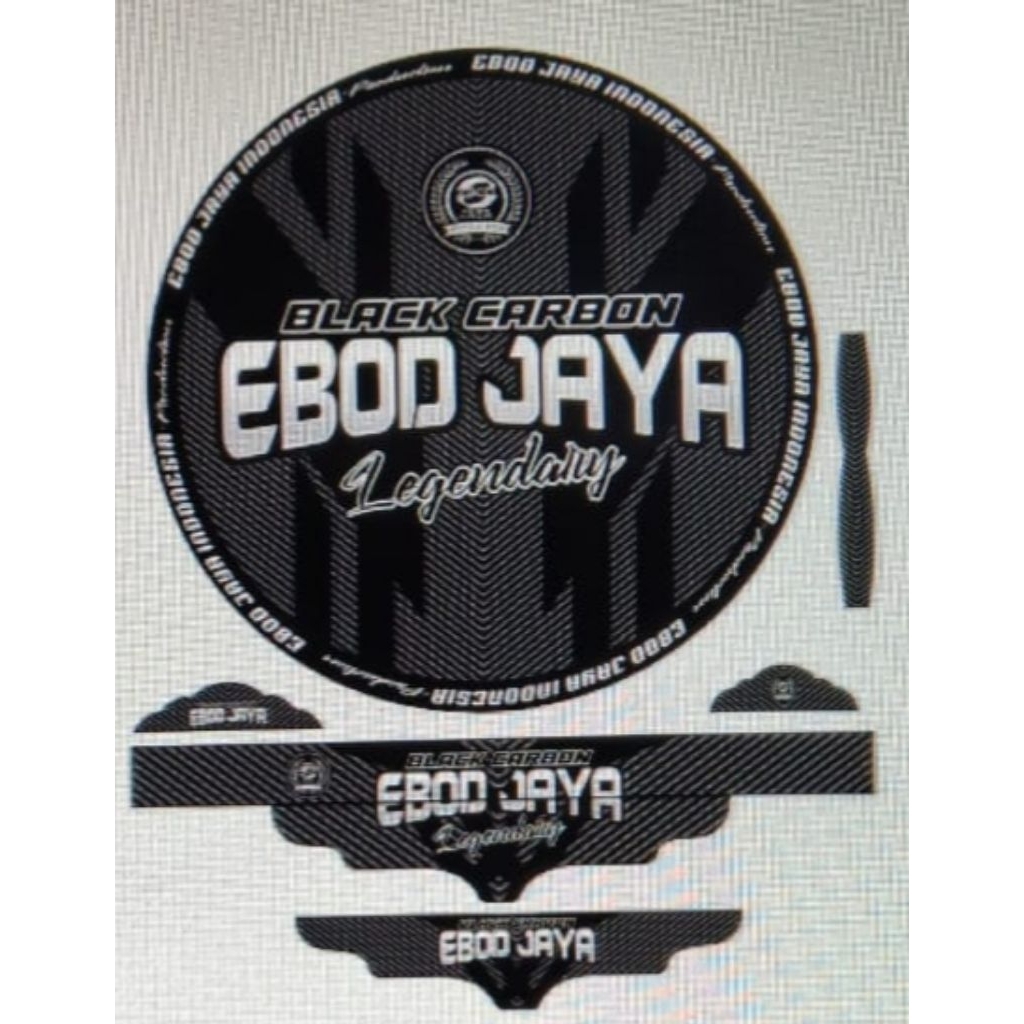 STICKER DECAL SANGKAR MURAI EBOD JAYA NO2 MOTIP BLACK CARBON