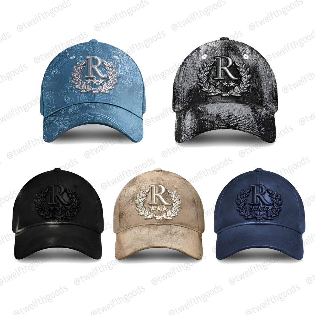 [ORIGINAL] RUCAS Crown Cap - Marble Beige - Denim Pattern Wash - Grey Gradient - Paint Leather Black