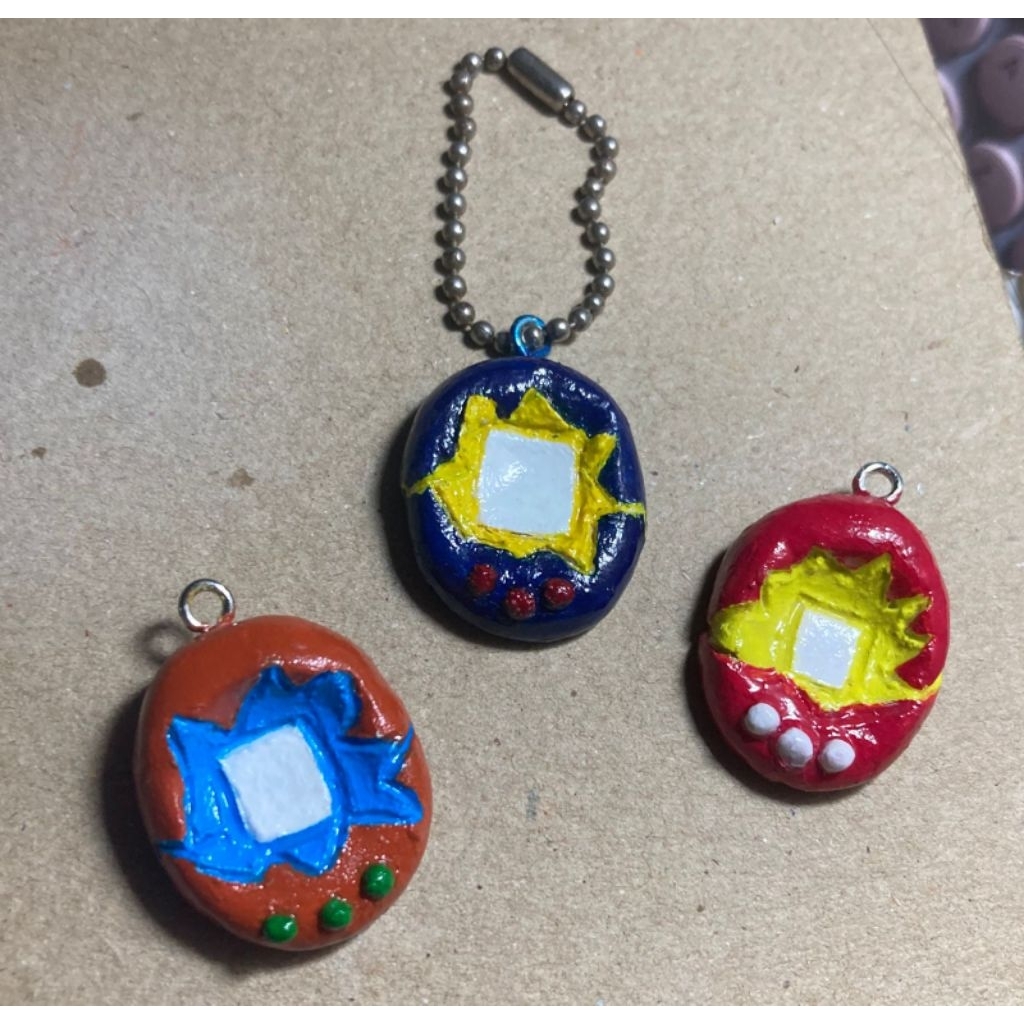 Tamago Worry Stone Clay Handmade Bagcharm Keychain