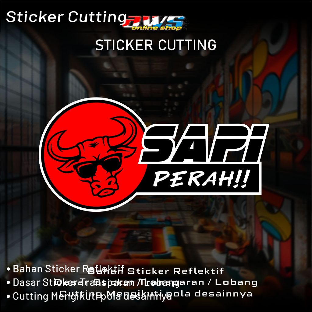 Sticker Cutting Sapi Perah