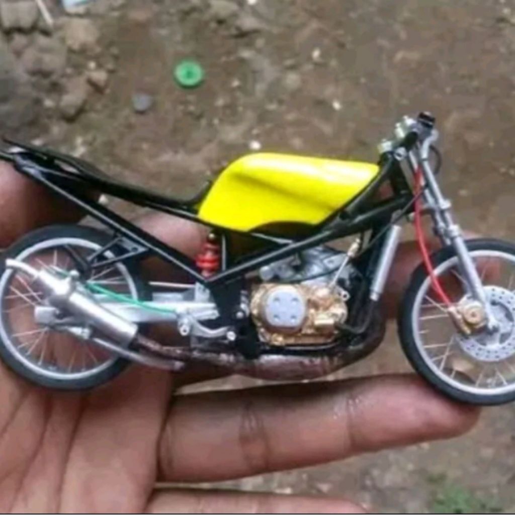 diecast miniatur motor drag surex Kawasaki ninja rr old tanpa fairing full sporty scala1:16