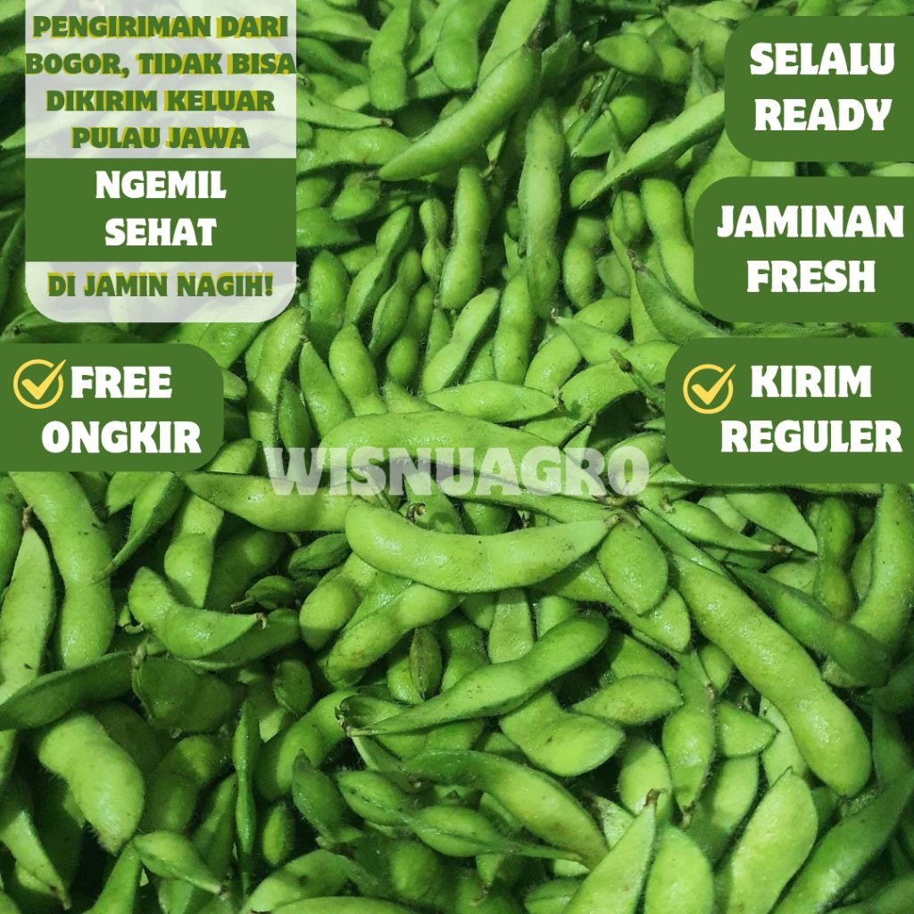 Edamame Fresh/Cemilan Kacang Jepang Segar 1Kg Super Grade A - Promo