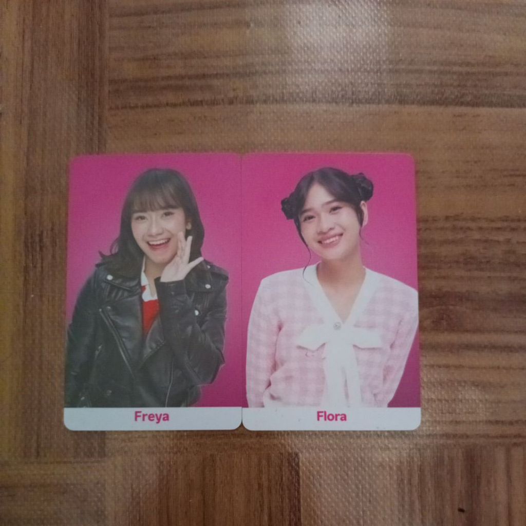 Photocard PC Official JKT48 x Telkomsel Prabayar Freya Flora Kuota Non Kuota
