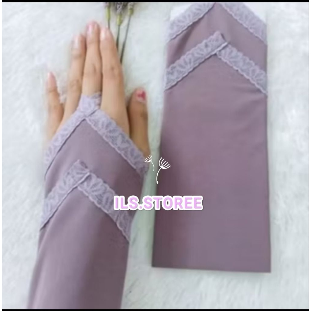heansok sarung tangan umroh wanita muslimah//manset tangan muslimah//renda cincin muslimah