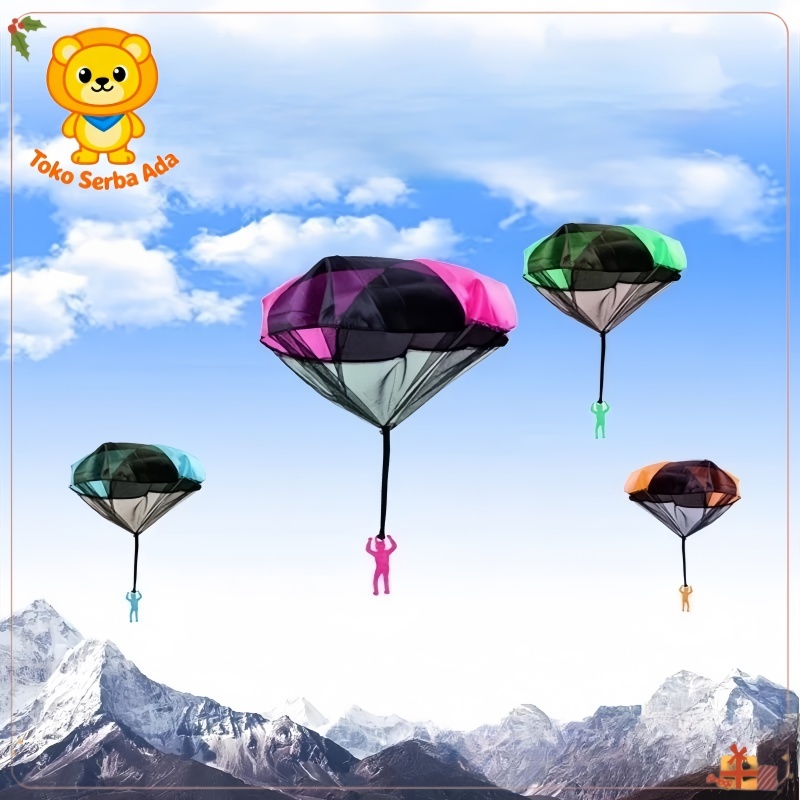 Mainan Parasut Anak / Mainan Jadul Lempar Terjun Payung Anak / Mainan Anak Terjun Payung