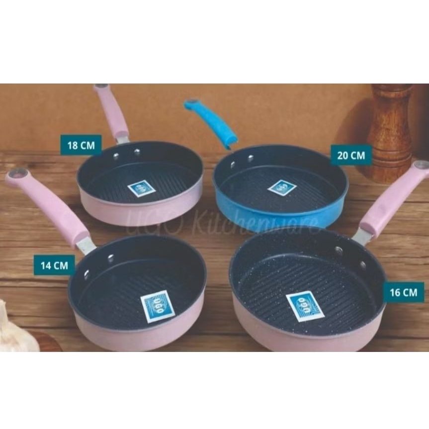 UGO Fry Pan Warna/ Teflon Anti Lengket/ Fry Pan Penggorengan Anti Lengket