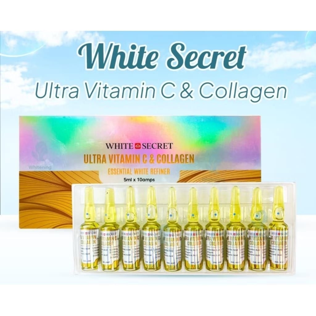 white secret ultra vitamin c collagen ampul coklat white secret (tanpa box)