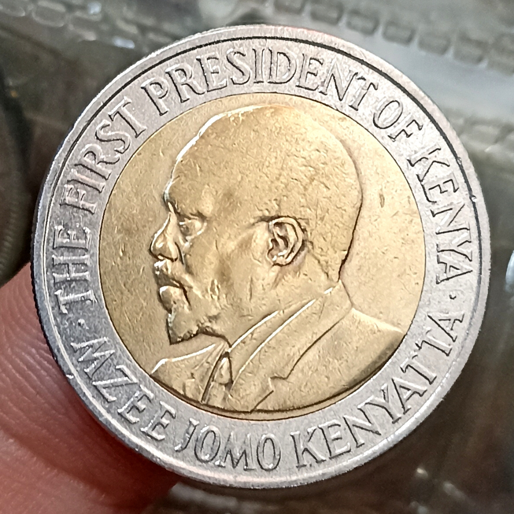 Koin Kuno Bimetal Kenya 20 Shillings