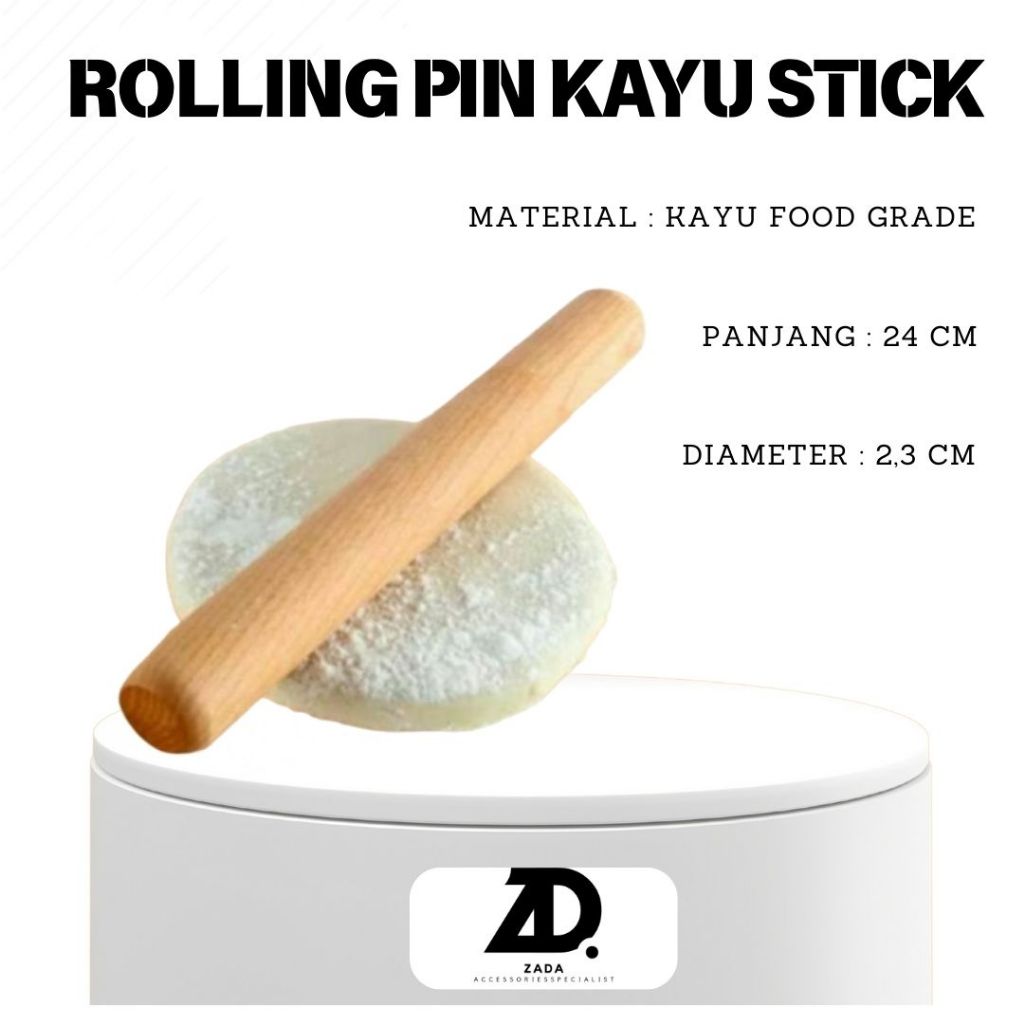 Rolling Pin Kayu Rolling Stick Penggiling Adonan Kue Stik Murah Gratis Ongkir Cod