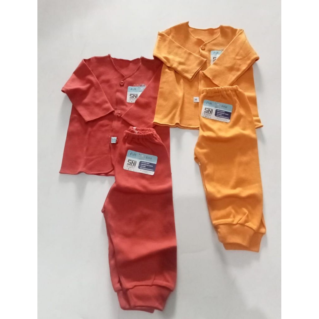Set Bayi Lengan Panjang Fuku Sawa Polos (0-3M)