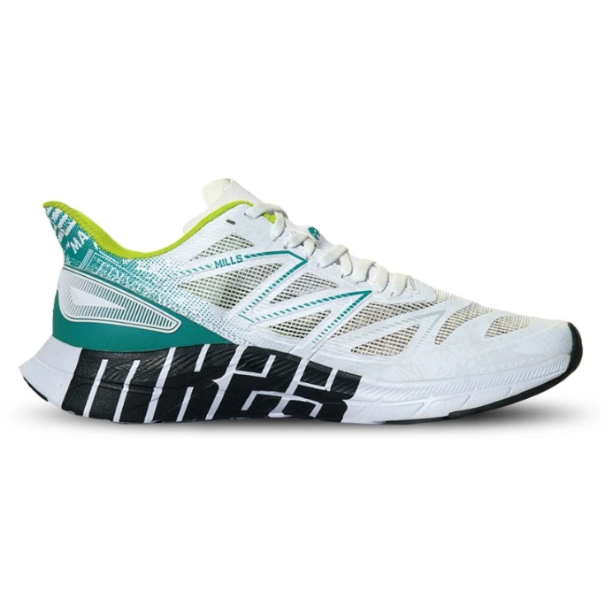 Mills Sepatu Lari Running Shoes Treximo Saga V2 MK II White Spectra Green Black