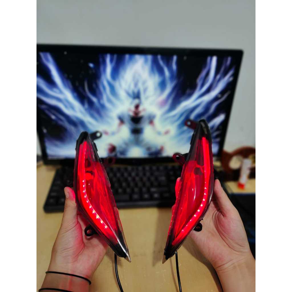 PAKET FULLSET LAMPU ALIS SEN BEAT KARBU RUNNING / LENGKAP TINGGAL PASANG LAMPU ALIS SEN BEAT KARBU R