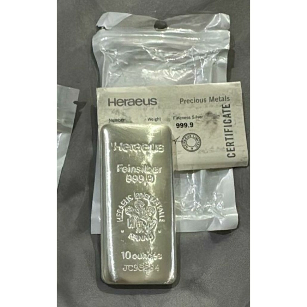 Silver Heraeus perak 10 oz