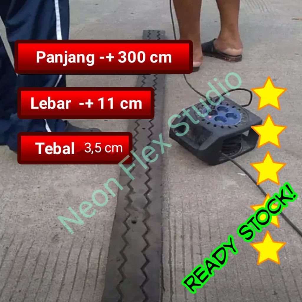 Polisi Tidur Karet Ban Solid 3M Hitam