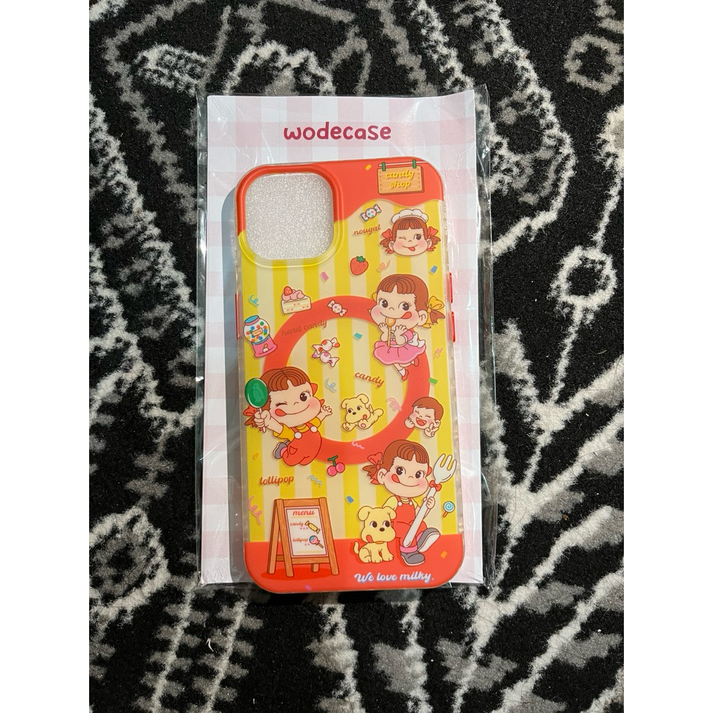 WODECASE Milky Peko Candy Shop Protective Magsafe Case dan Magnetic Griptok untuk iPhone 13/14