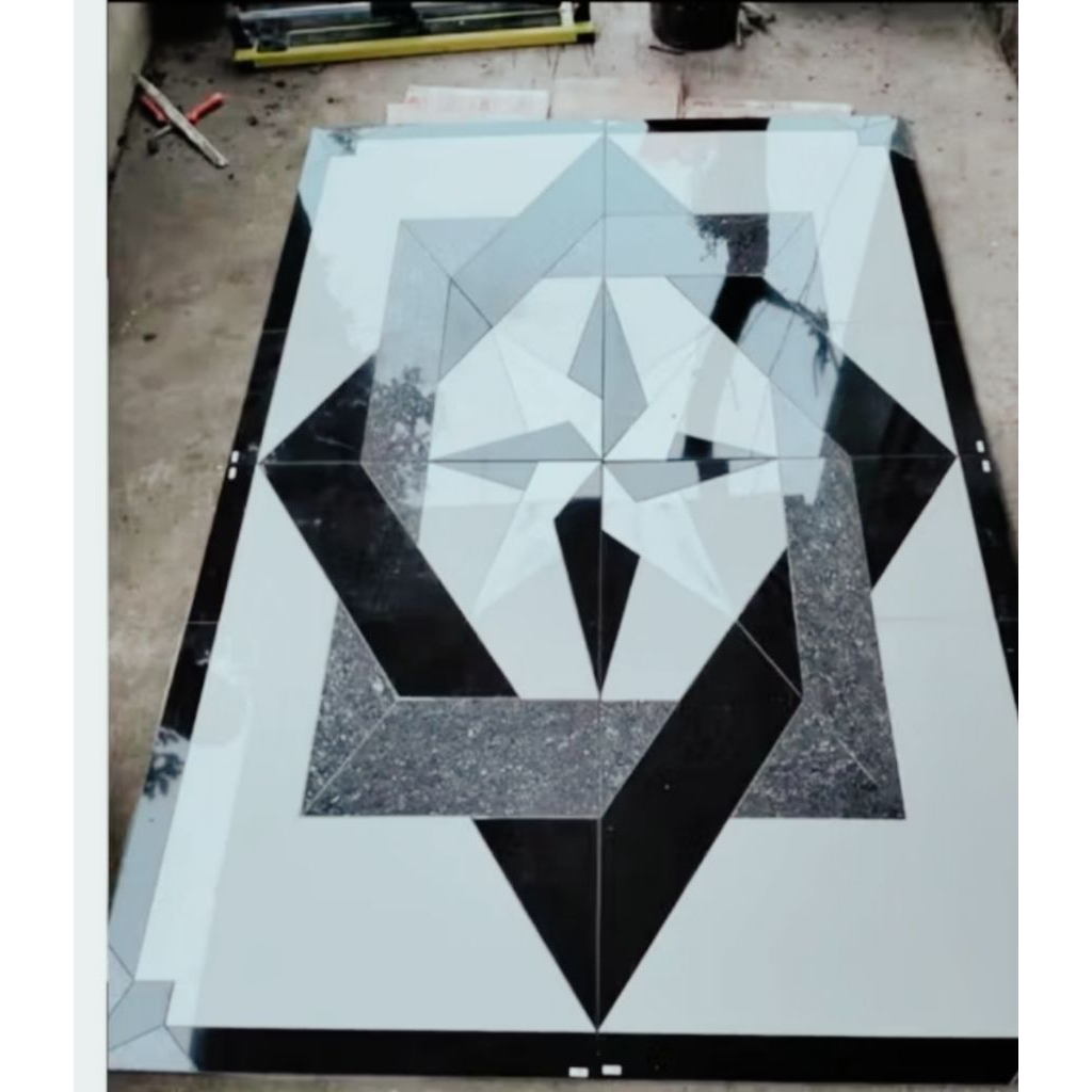 pola lantai granit motif3d ukuran 140x240