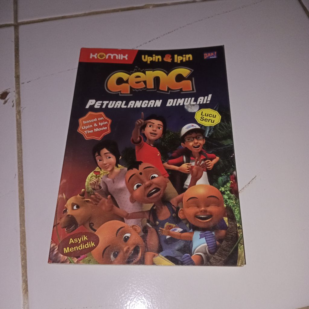 komik adaptasi film upin dan ipin " Geng, petualangan dimulai "