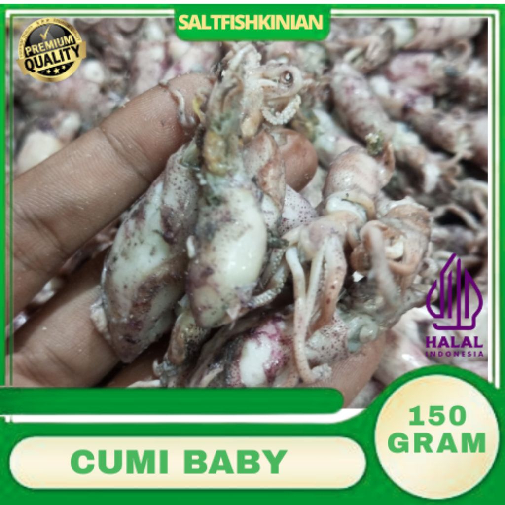 Cumi asin baby segar 150 Gram/cumi asin/cumi baby asin