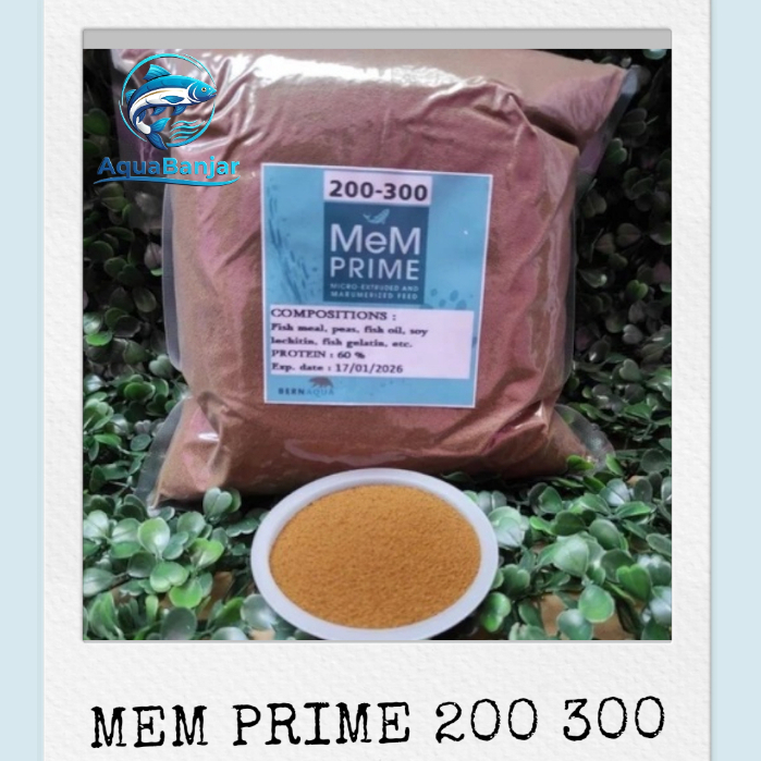 PELET MEM PRIME PAKAN IKAN HIAS GUPPY CUPANG MEM 200 300 / MEM 300 500 / MEM 500 800