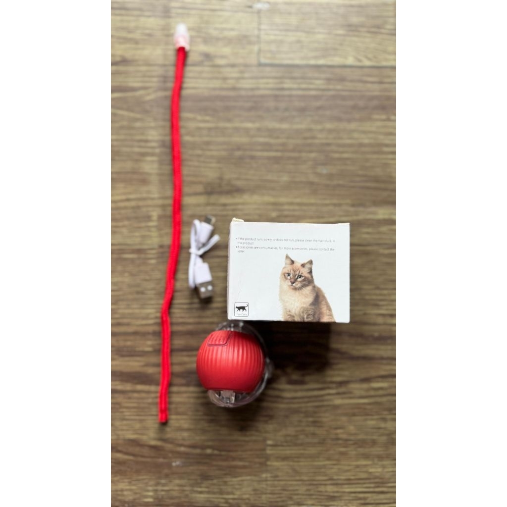 MAINAN KUCING BOLA OTOMATIS BISA BERGERAK SENDIRI DENGAN CHARGER