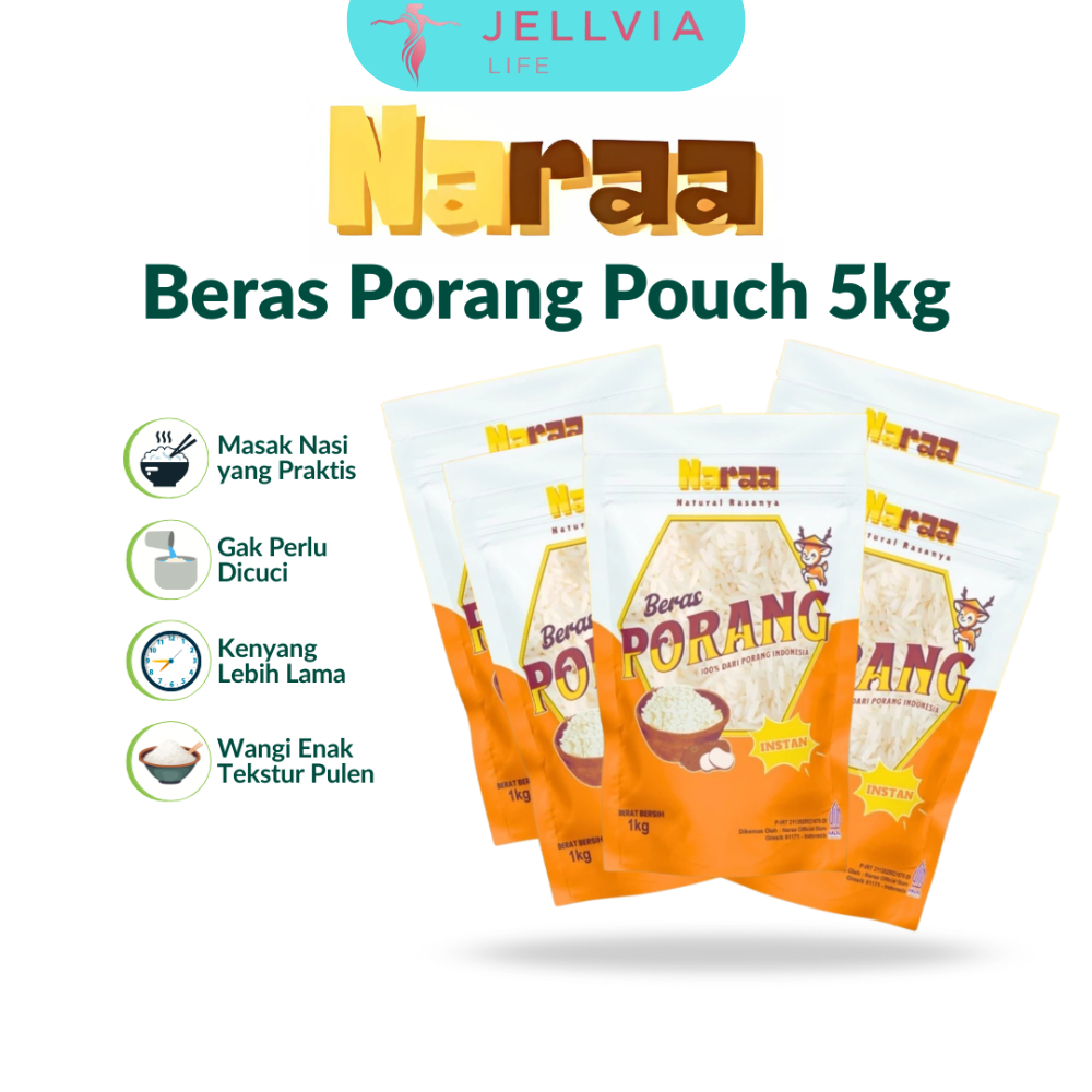 Beras Porang Naraa 5kg Konjac Rice Premium Original