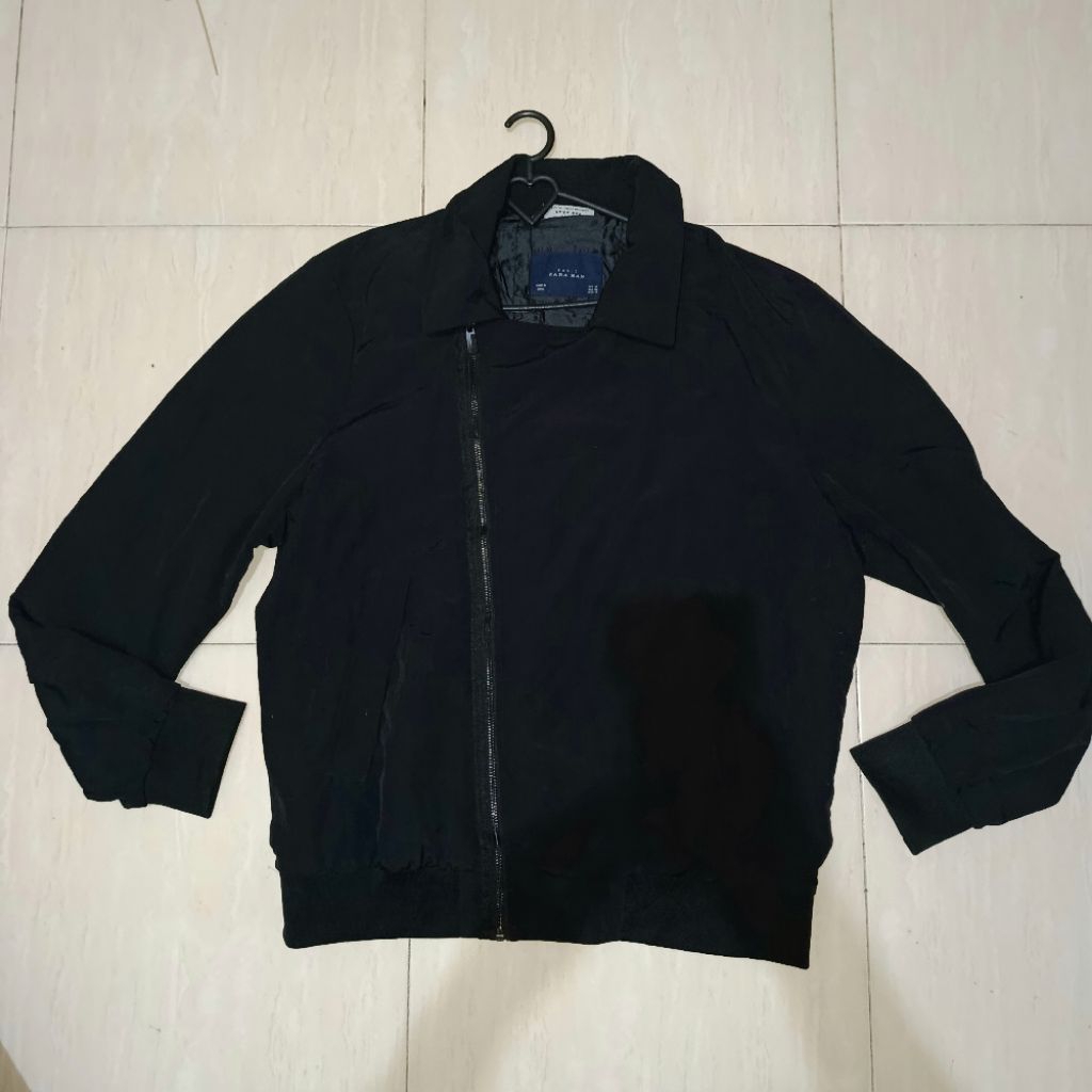Jacket Ramones Zara Man Hitam Casual Original