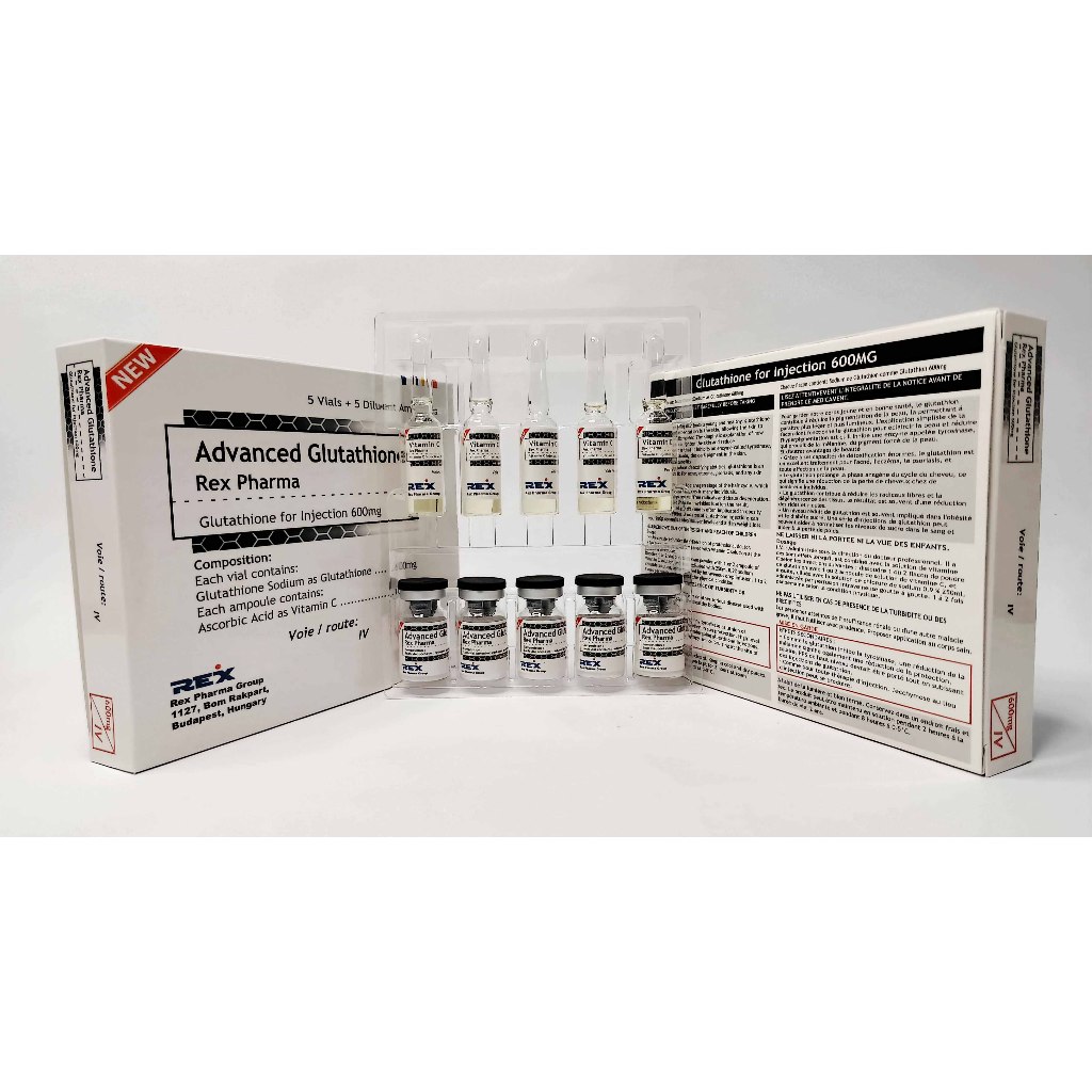 Vitamin C 1000mg Plus Glutathione 600mg Injection / Produk Original