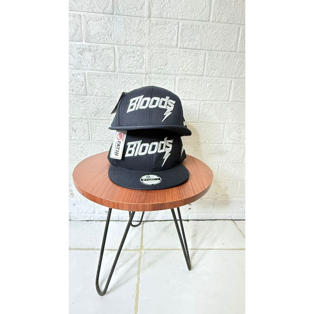 Topi Distro SNAPBACK HIPHOP BLOODS Bordir Premium Original/Topi Pria Wanita Snapback