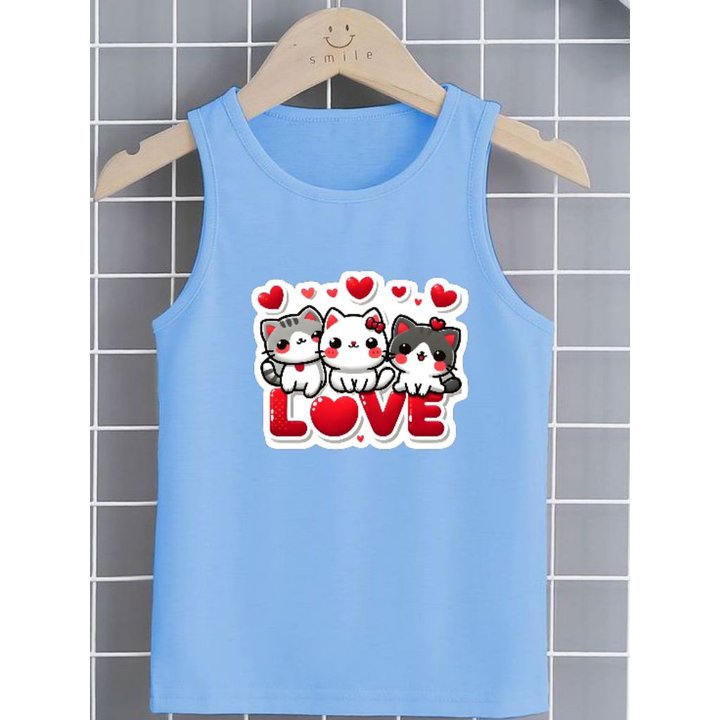 singlet/tengtop anak perempuan 2-8 tahun cat
