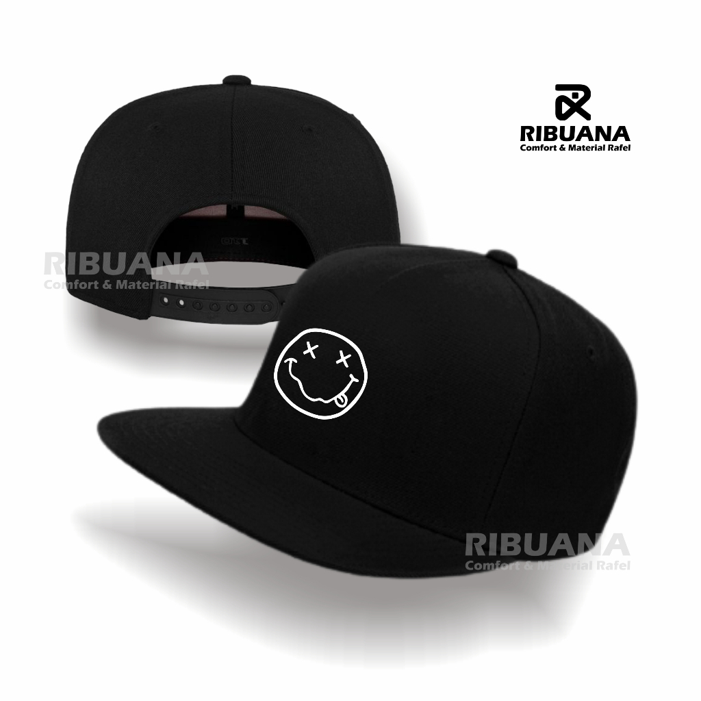 Ribuana Topi Snapback Pria Dewasa Original Distro Premium Caps Nirvana