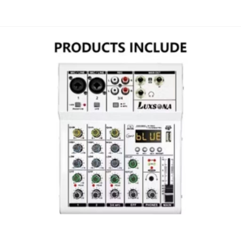 LUXSONA Mixer 4 Channel Audio Mixer Mini Soundcard USB Bluetooth mixer murah cuci gudang mendukung p