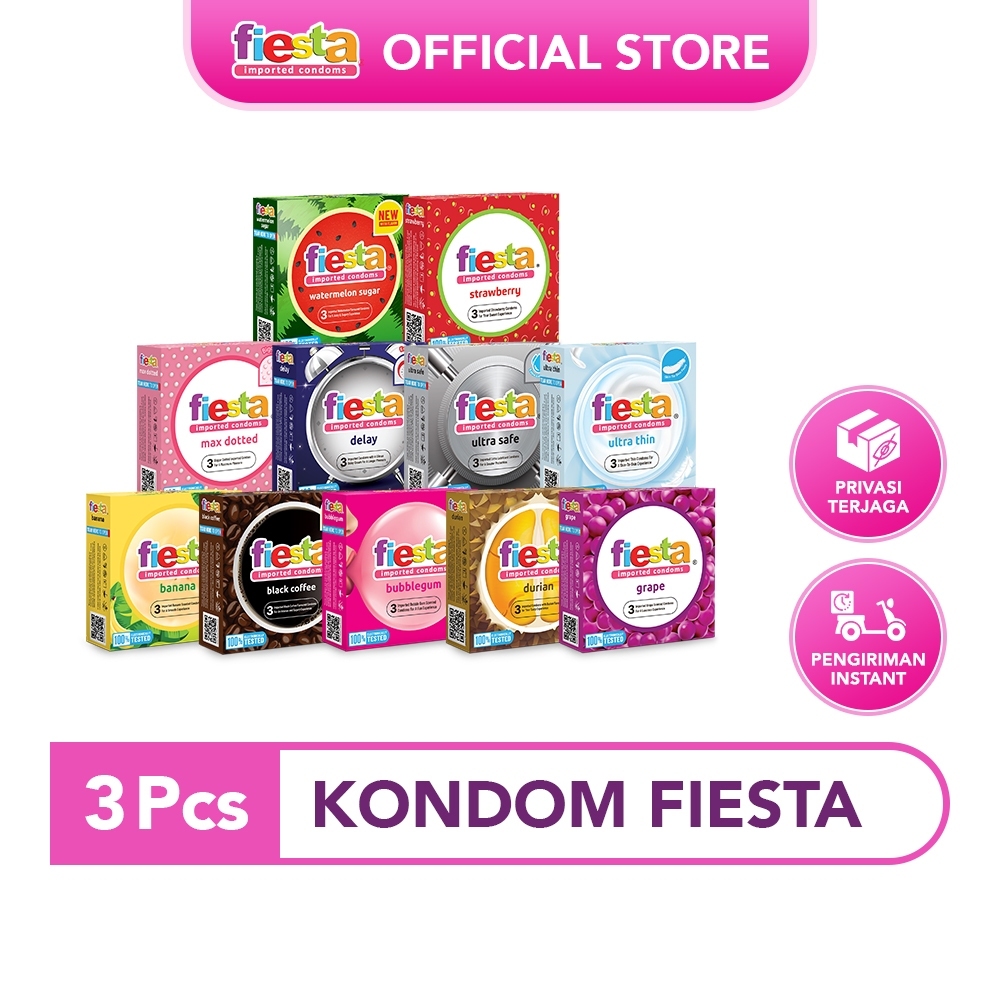 Fiesta Kondom Isi 3/12/24 Berbagai Rasa (Kondom Fiesta)