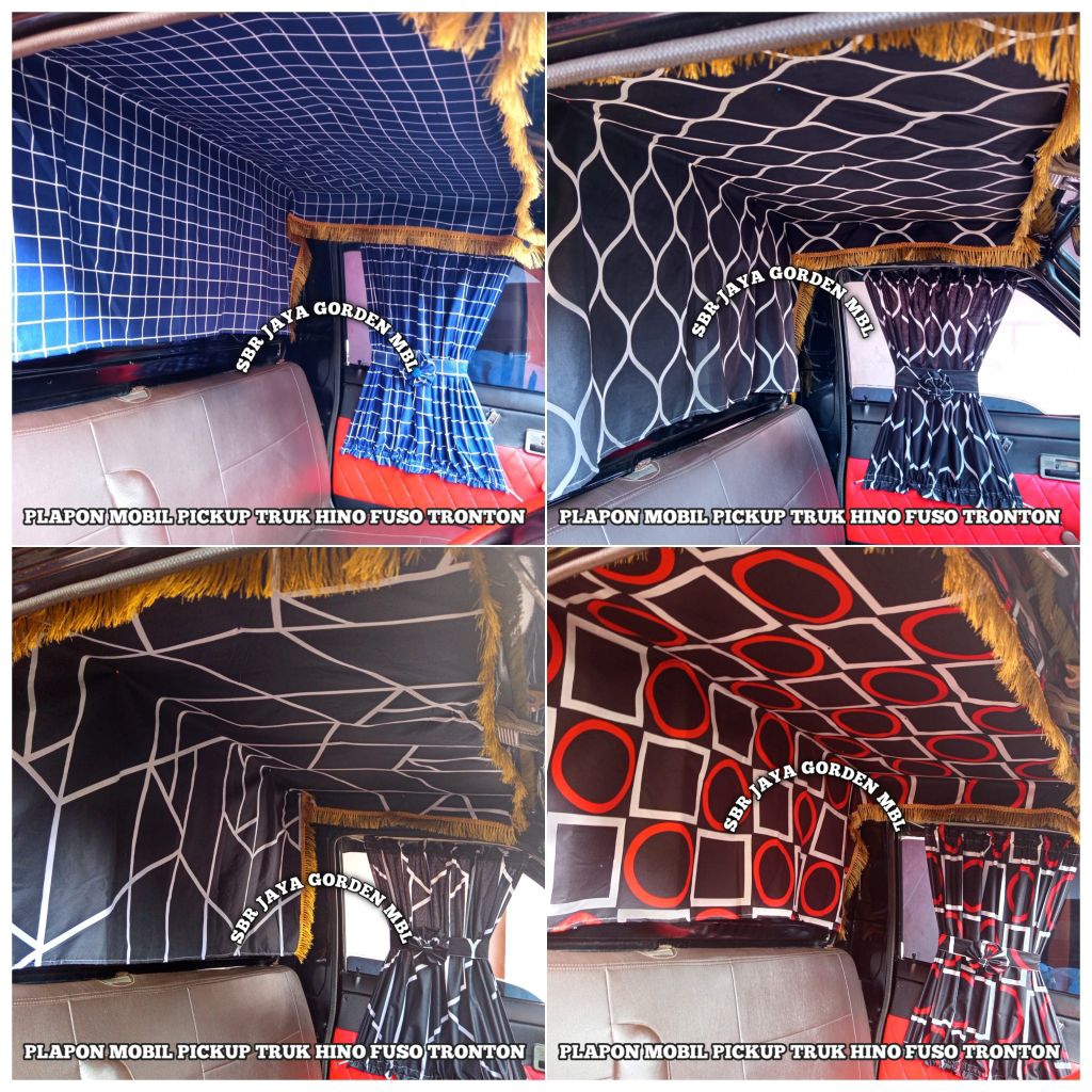 kain plafon atap kabin mobil 1set gorden mobil kaca samping/ kain gorden mobil 1set plapon mobil/Tir