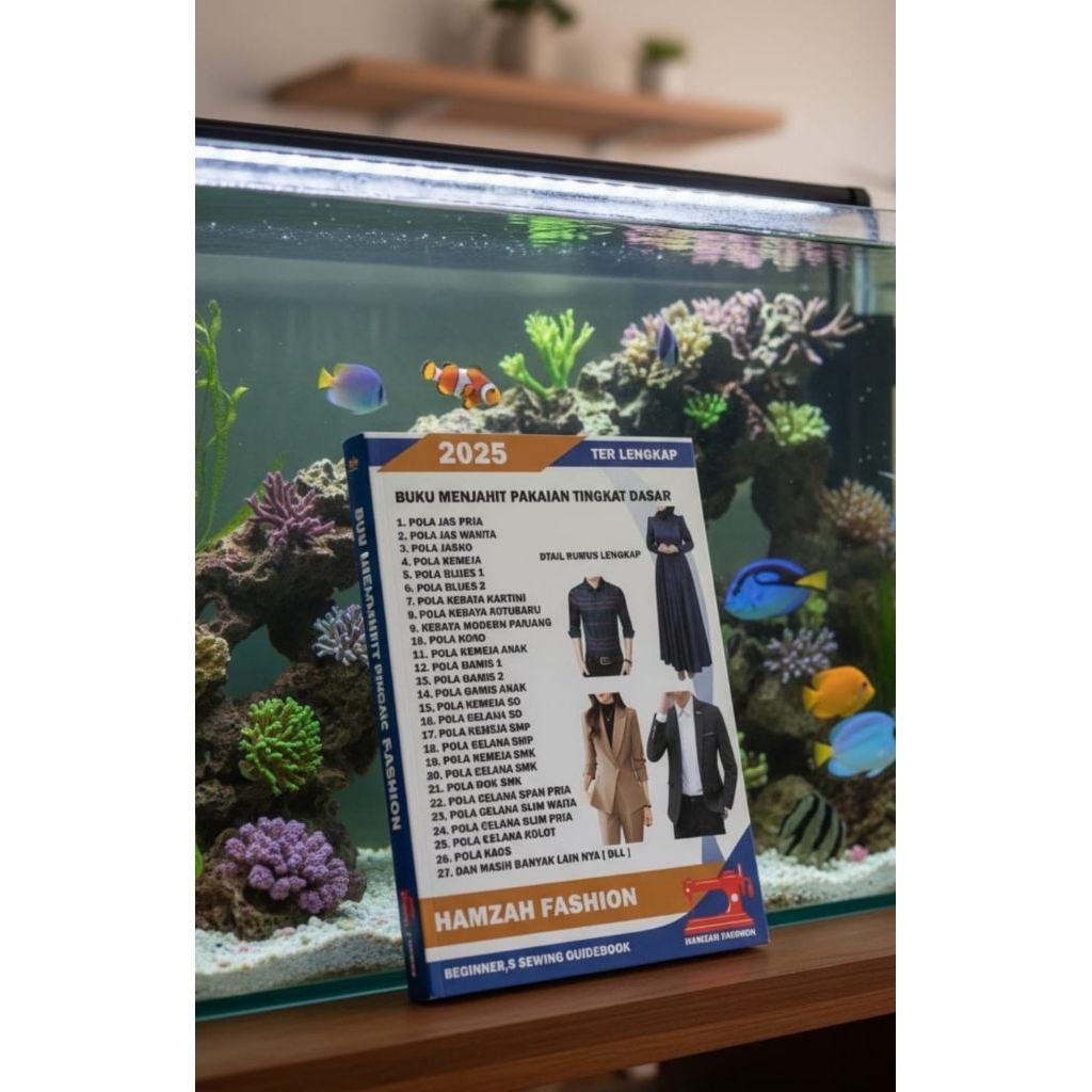 Buku pola jahit tingkat dasar edisi lengkap detail