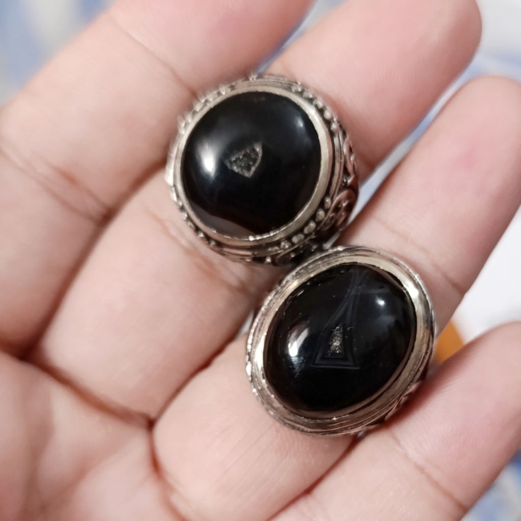 CA 133 Cincin Akik Yaman Wulung Combong Druzy Super Joss Asli