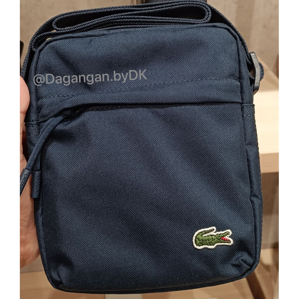 Tas Lacoste Sling Bag Original Resmi 100% Biru Dark Navy