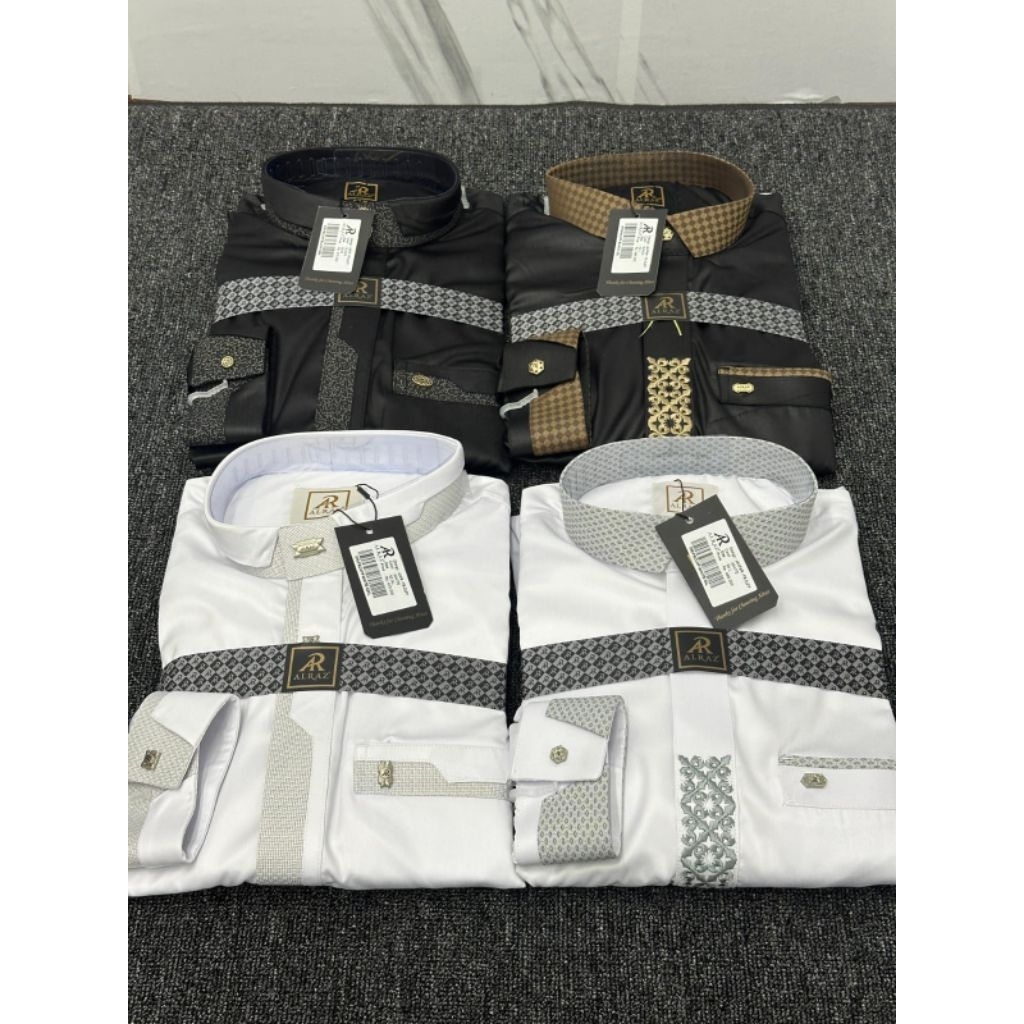 (JUBAH AL RAZ TERBARU ) JUBAH AL RAZ KAIN POLYESTER / JUBAH LEBARAN PALING KEREN / GAMIS AL RAZ KAIN
