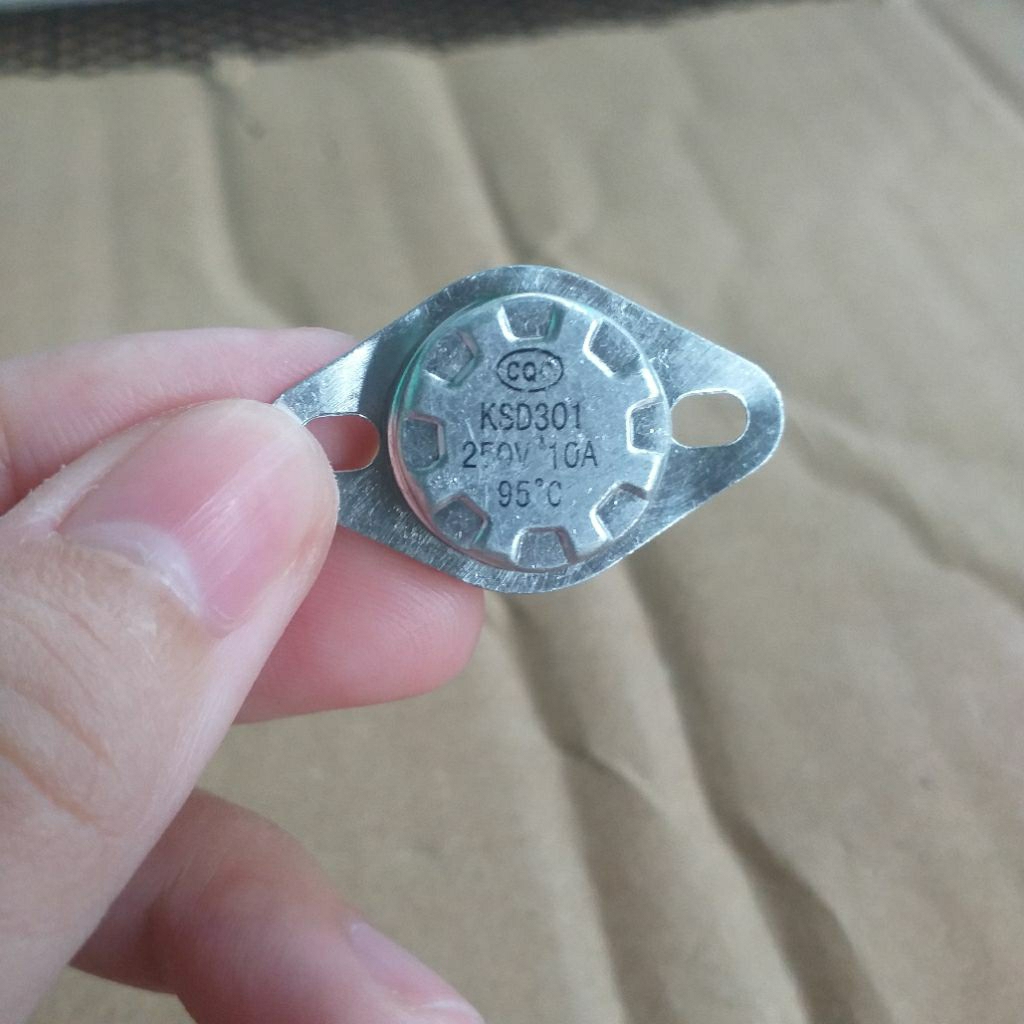 Thermostat Bimetal KSD301 95 derajat × Termostat Saklar Otomatis Bisa untuk Dispenser, Rice Cooker, 