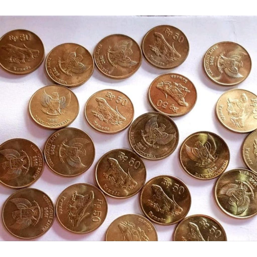 uang 50 rupiah komodo harga per 1 pcs gress