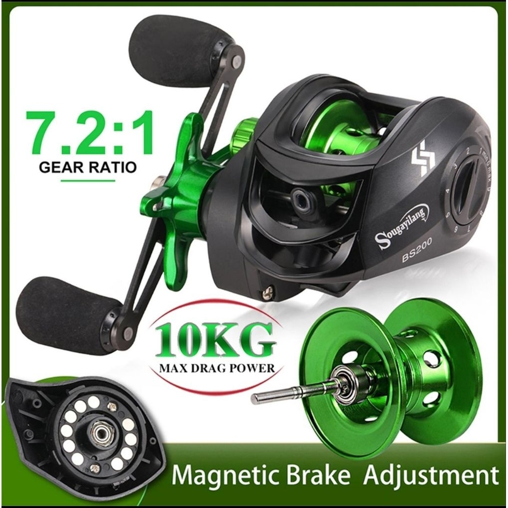 SOUGAYILANG REEL BC GREEN SERIES 7.2 :1 GEAR RATIO